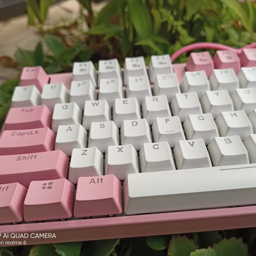 [Mã 44ELSALE2 giảm 7% đơn 300K] Bàn phím cơ DareU EK87 Pink White