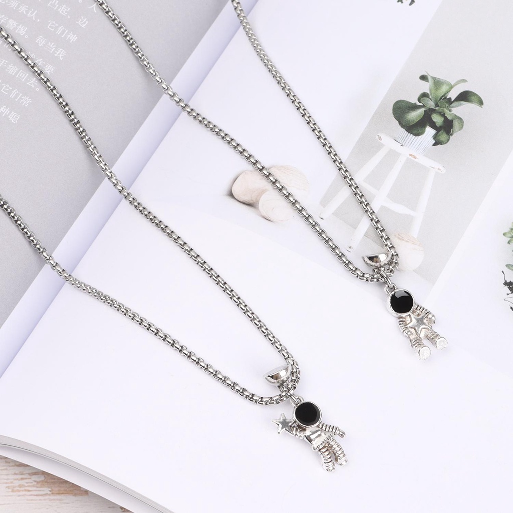 1/2/4 Vòng Cổ/ Vòng Tay Cho Những Người Yêu Thích Phi Hành Gia Phong Cách Punk Unisex