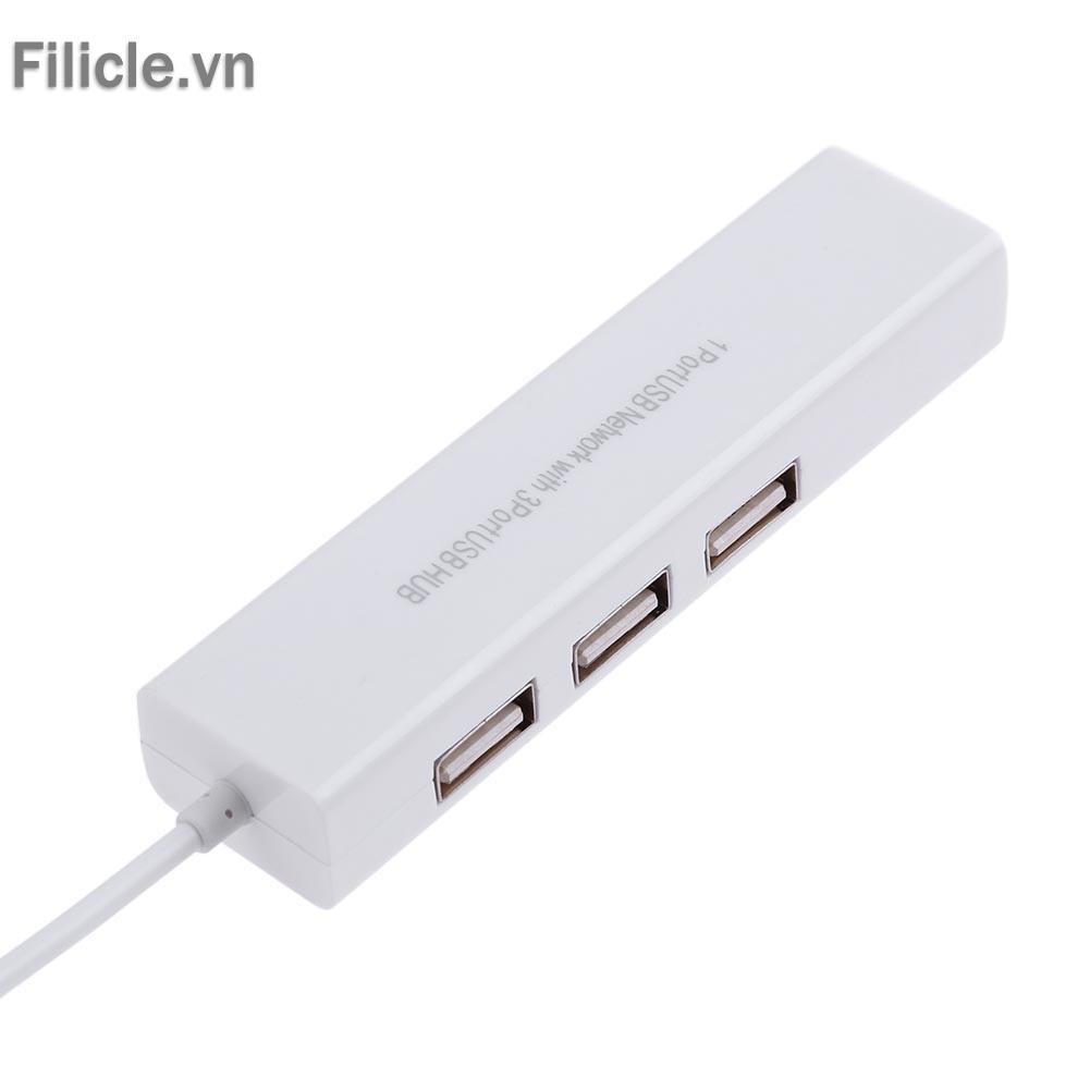 Bộ chia 3 cổng USB 2.0 HUB 10/100MB Micro USB sang RJ45 LAN | BigBuy360 - bigbuy360.vn