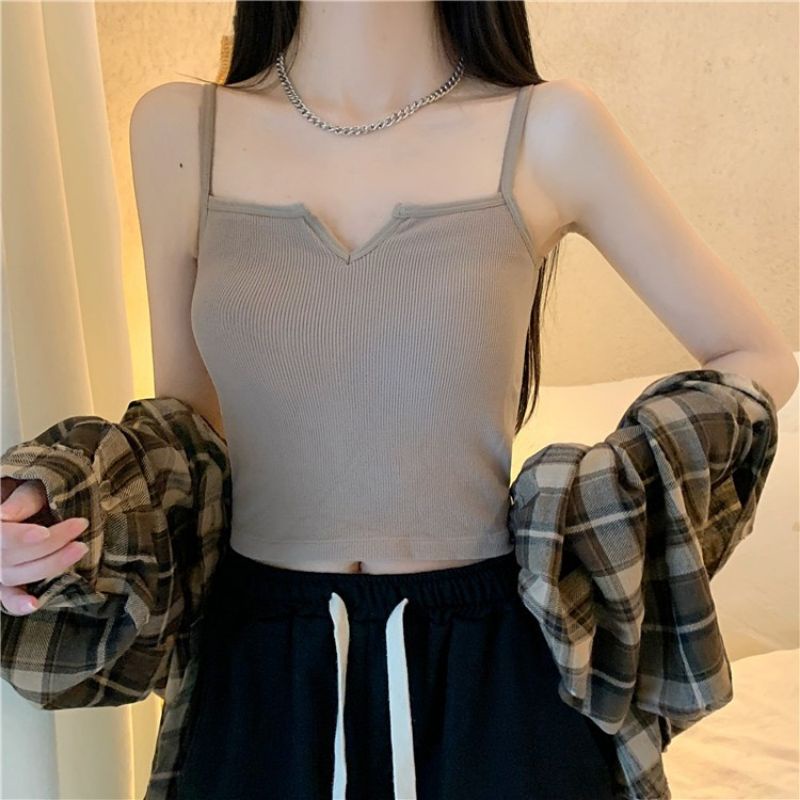 Áo Bra Nữ 2 Dây Xẻ V Kèm Mút Đệm Ngực. mã 6697