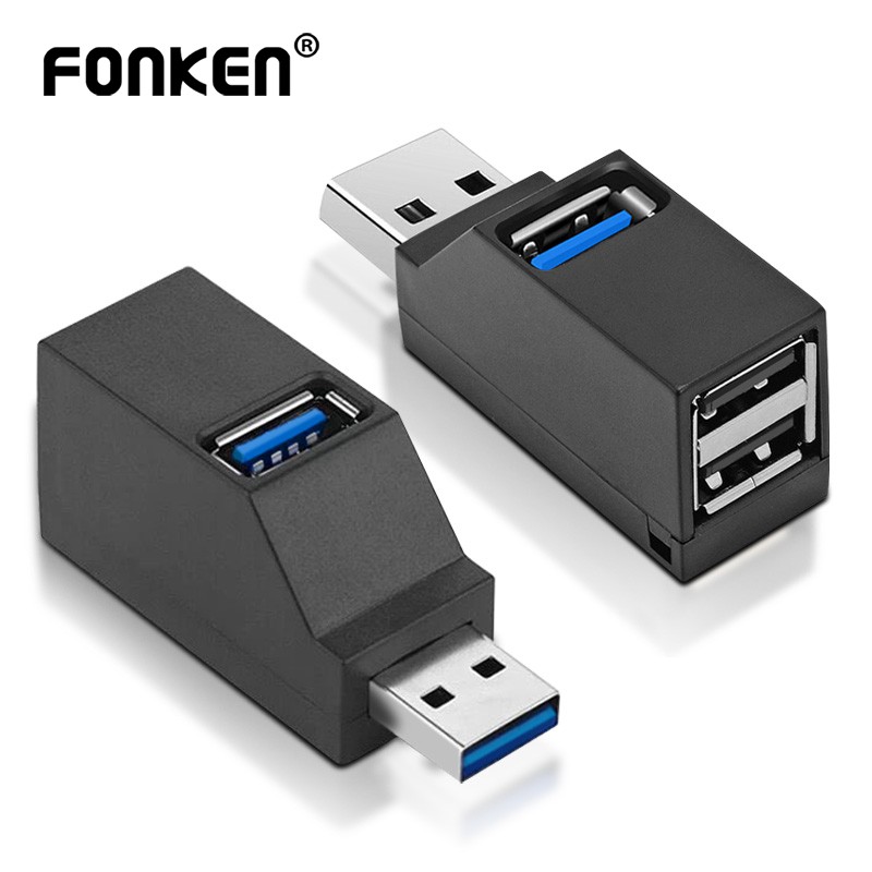 Đầu kết nối chuyển đổi USB hub 3.0 FONKEN kích thước mini cho laptop/điện thoại/bàn phím/ổ đĩa U | BigBuy360 - bigbuy360.vn