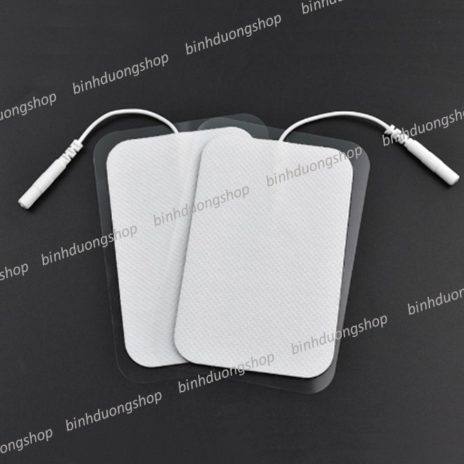 1 cặp miếng dán điện xung Dr Ho cỡ lớn 60x90mm có dây, phụ kiện máy massage xung điện Dr' Ho