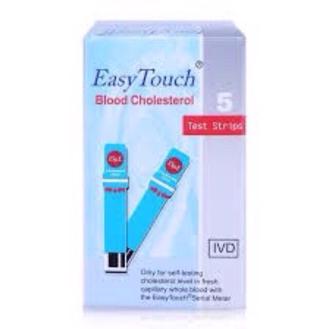 Que thử mỡ máu,cholesterol cho máy đo Easytouch GCU ET322 ( 5que)