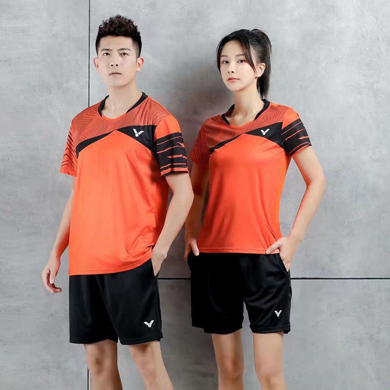 Bộ Đồ Thể Thao Đánh Cầu Lông / tennis Chất Liệu Nhanh Khô Thoáng Khí Cho Nam Và Nữ