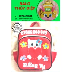Balo đi học in tên bé