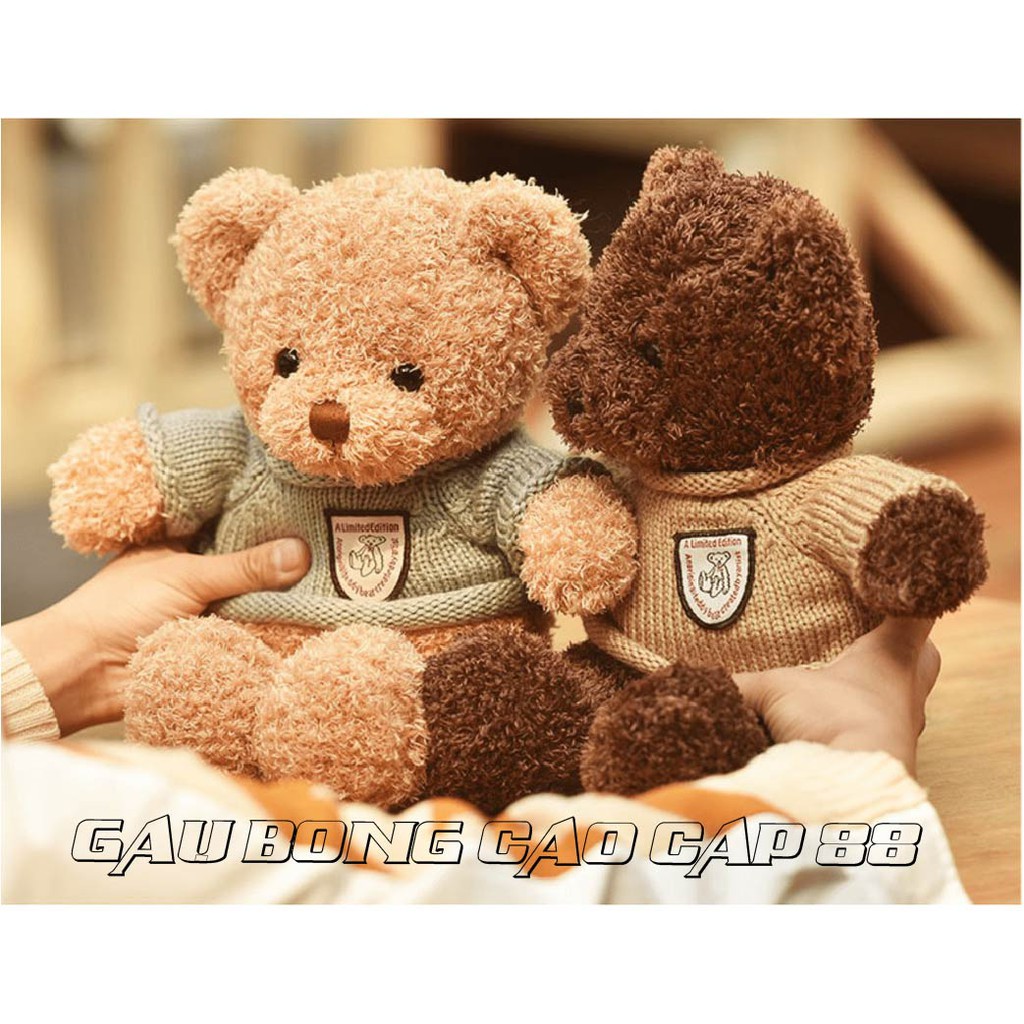 Gấu Bông Đồ Chơi cho bé Teddy Mặc Áo Len Nhiều Size  Nhồi Gòn 100% Cao Cấp Bao Xinh
