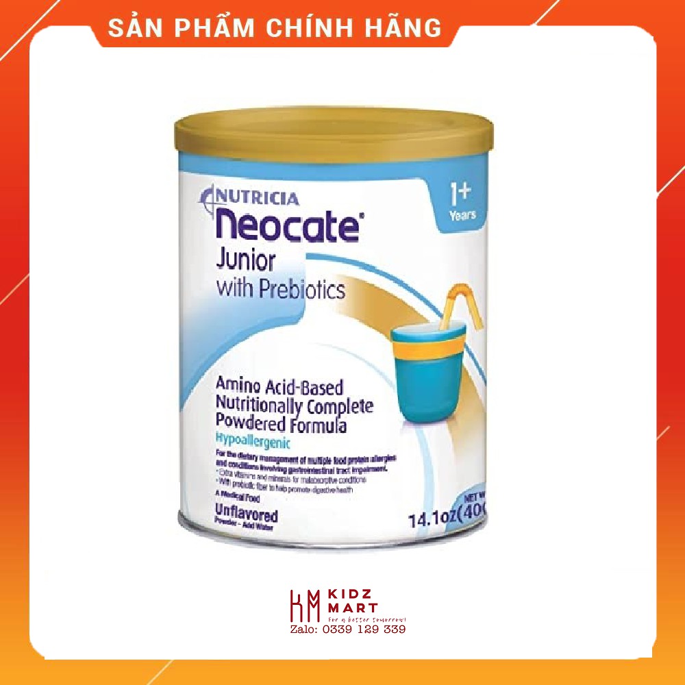 SỮA AXIT AMIN NEOCATE DÀNH CHO BÉ DỊ ỨNG ĐẠM SỮA BÒ 400GR