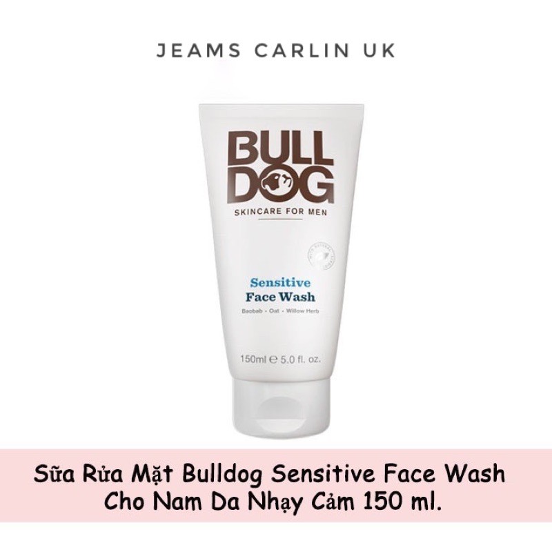 Sữa Rửa Mặt Bulldog Sensitive Face Wash Cho Nam Da Nhạy Cảm 150 Ml