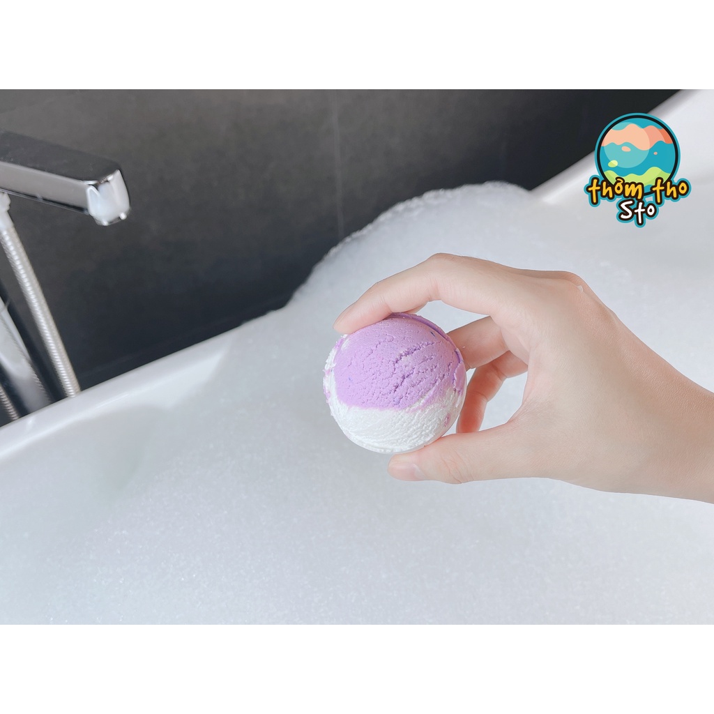 Viên kem tạo bọt bồn tắm bồng bềnh hương HOA ANH ĐÀO nhiều bọt mềm da, bubble scoop, 80, 160, 240 gram