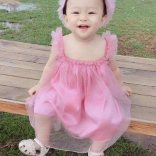 Váy tutu hồng kèm băng đô cho bé