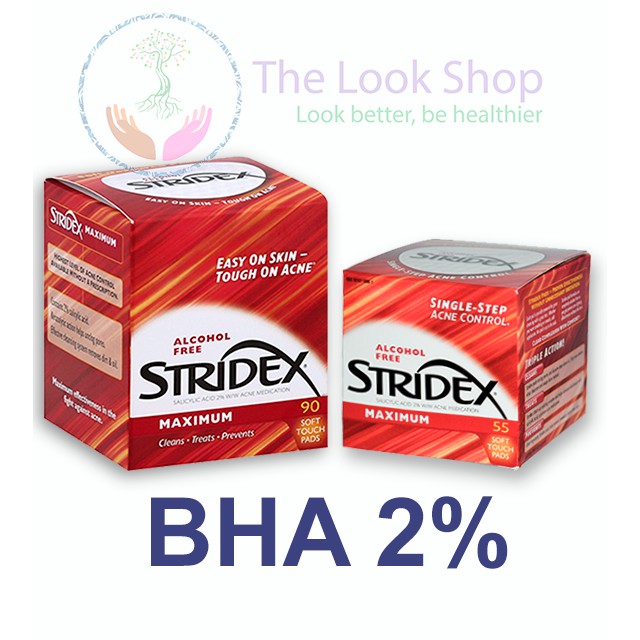 USA- Bông tẩm BHA 2% Stridex- Hỗ trợ giảm mụn, peel da