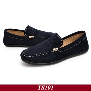 TS101 - Giày Lười Nam Hàn Quốc Màu Đen
