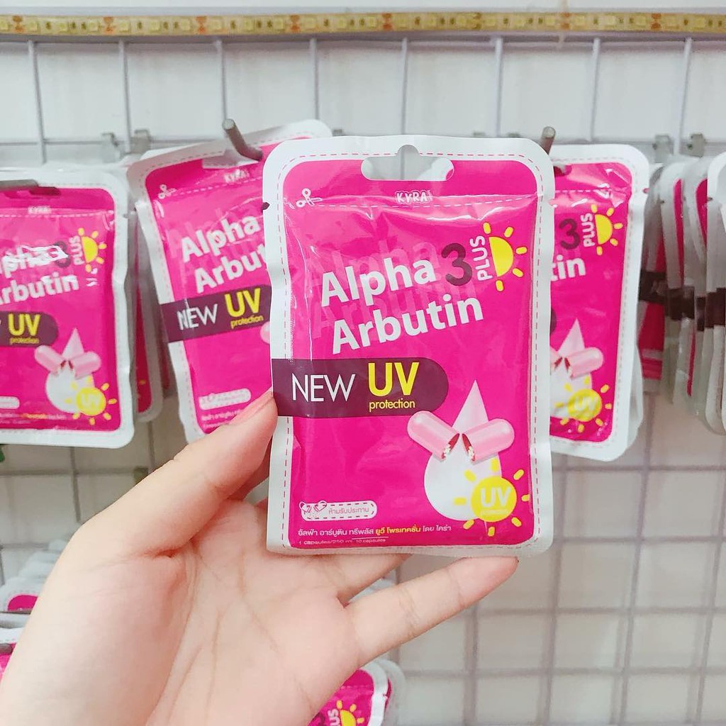 Vĩ 10 Viên Kích Trắng Alpha Arbutin 3 Plus Chống Nắng UV