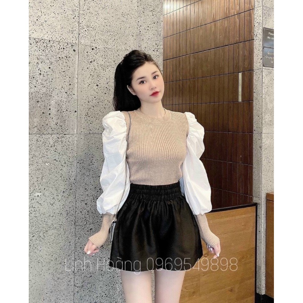 Áo len tay phồng hàng QCCC Chip