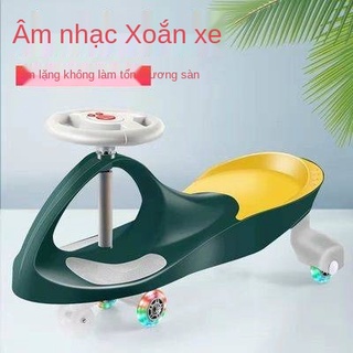 Xe xoắn cho trẻ em với âm nhạc 1-9 tuổi Bé Mute Universal Wheel Đồ chơi trẻ em
