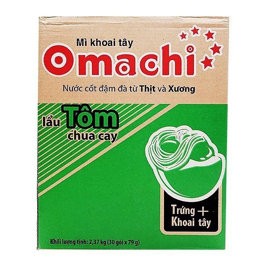 Mì Khoai Tây Omachi Tôm Chua Cay 5 Sao 78 g Miền Nam