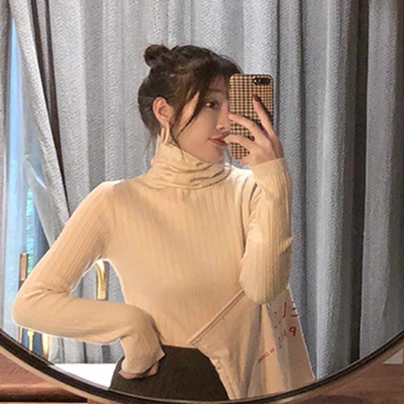 Áo Sweater Dệt Kim Tay Dài Cổ Lọ Ôm Dáng Nhiều Màu Sắc Tùy Chọn | BigBuy360 - bigbuy360.vn