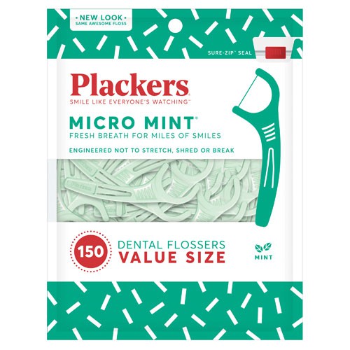 Chỉ nha khoa Plackers Micro Mint Dental Flossers, 150 cái