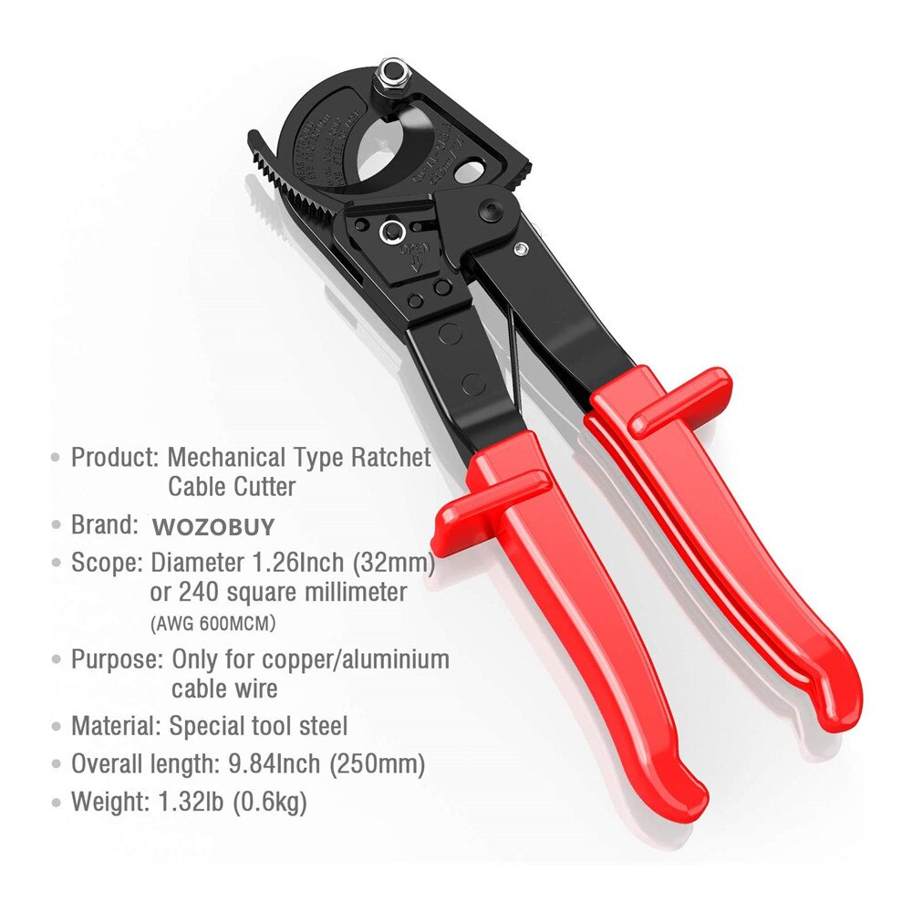 WOZOBUY Kìm Cắt Dây Điện Dây Đồng Nhôm 240mm² Chuyên Dụng