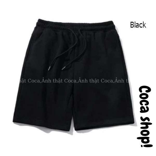 quần short nam big size 100kg nữ ngắn basic da cá unisex đi học đi chơi mặc nhà - Coca shop
