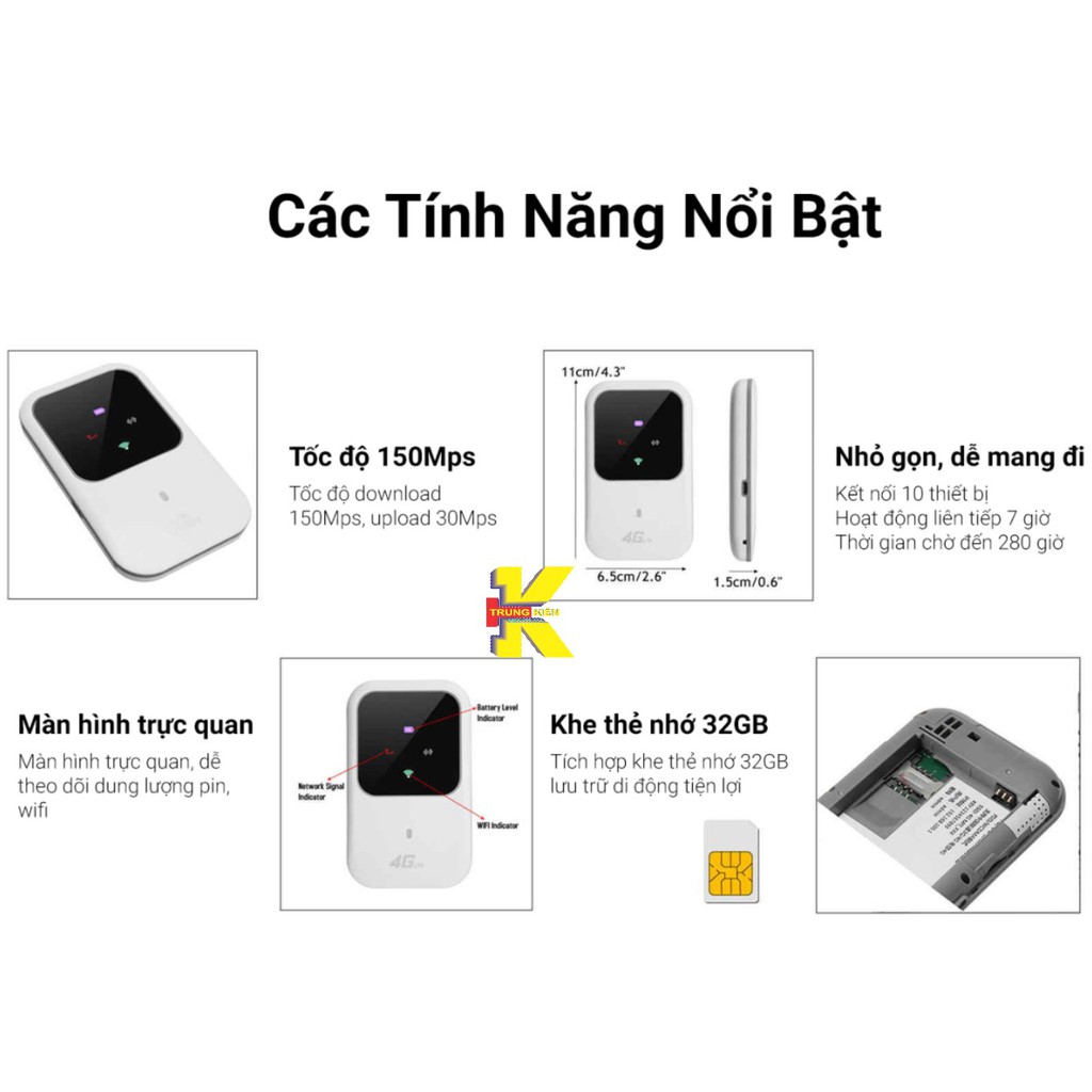 BỘ PHÁT WIFI M80, SIM 4G LTE TỐC ĐỘ CAO CHO CAMERA AN NINH, ĐIỆN THOẠI SMARTPHONE...