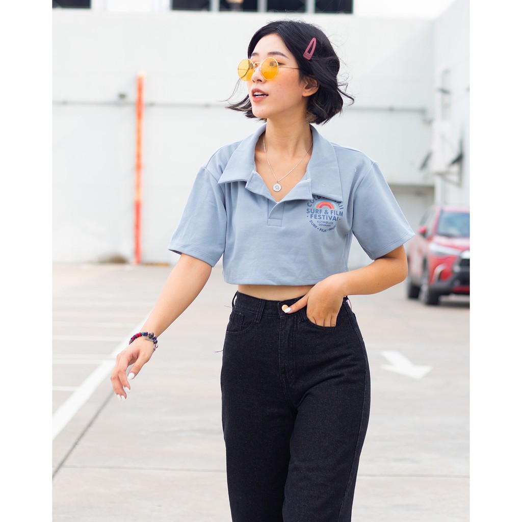 Áo Thun Polo Croptop In Hình - LEO's clothing AT2021 | BigBuy360 - bigbuy360.vn