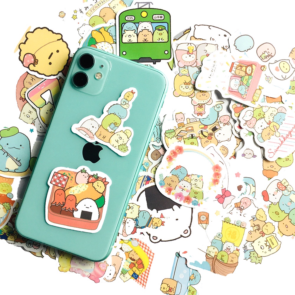 Set 50 sticker Sumikko gurashi đáng yêu dán điện thoại laptop mũ bảo hiểm