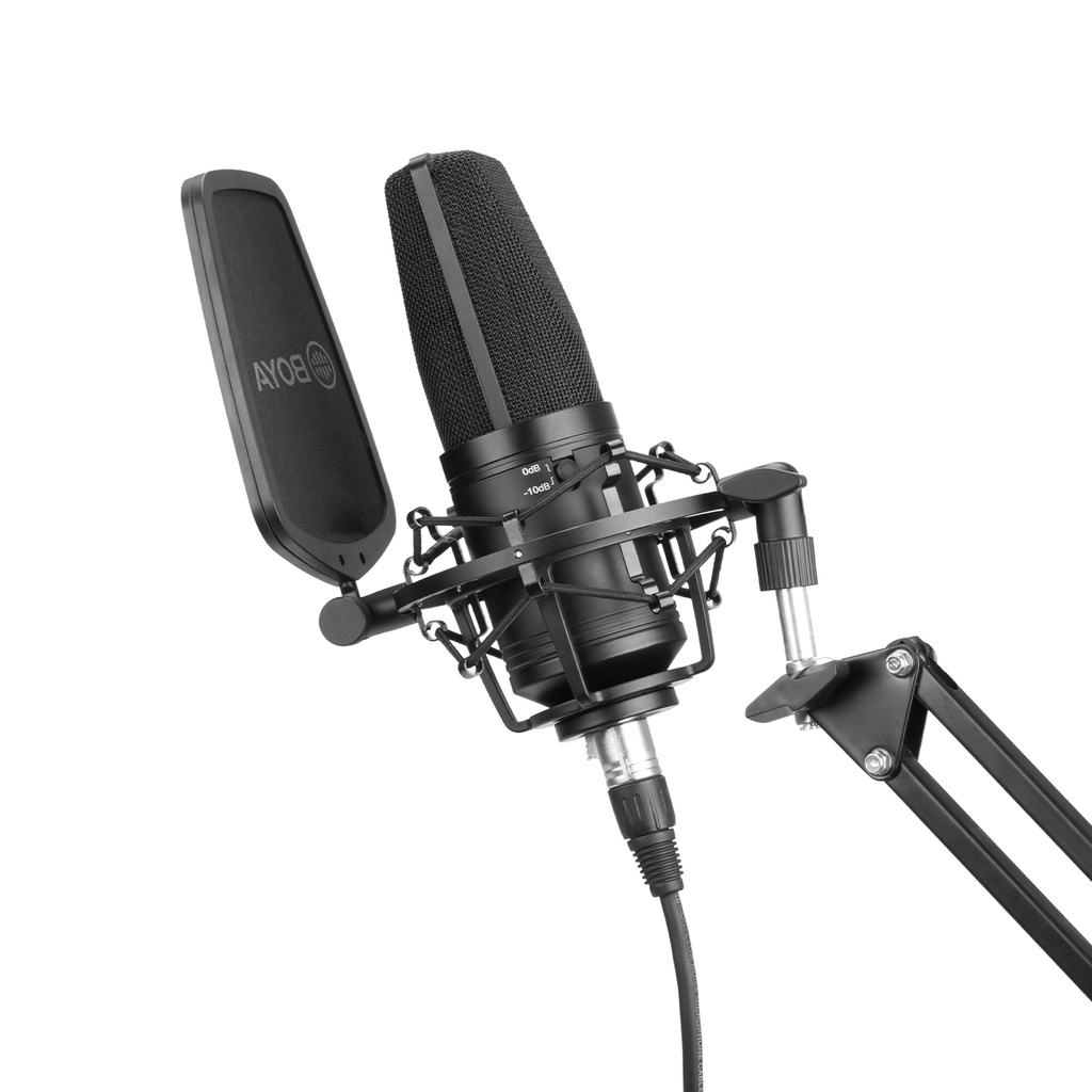 Bộ Micro BOYA BY-M1000 Chuyên Nghiệp Có Bộ Lọc Âm Thanh Chuyên Dụng Cho PC Thẻ Ghi Âm ASMR
