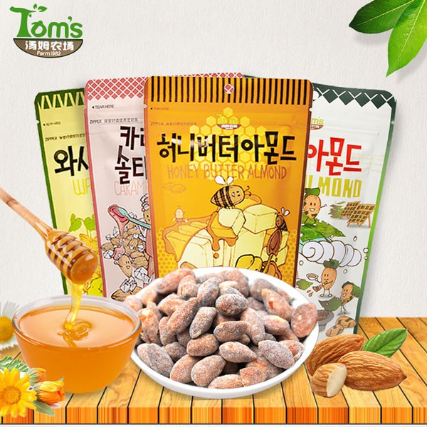 Hạnh Nhân Tẩm Hương Vị Tom's Farm - Gói 210g-[FREE SHIP] TỪ ĐƠN 50K