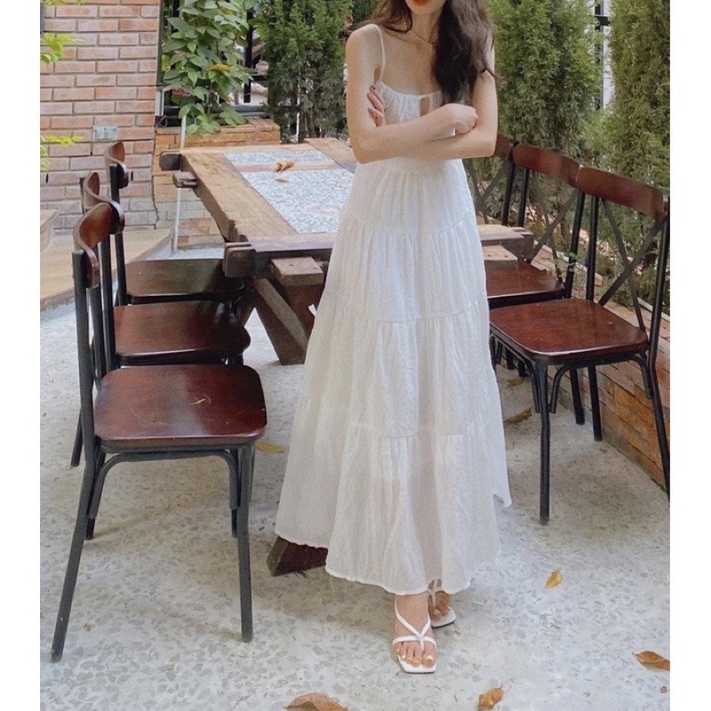 ĐẦM MAXI 2 DÂY DÁNG DÀI HỞ LƯNG🌼