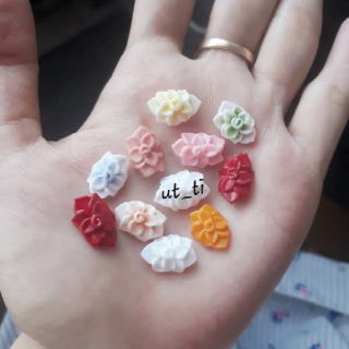 hoa bột mỹ trang trí móng nail(hồng ôm fom)