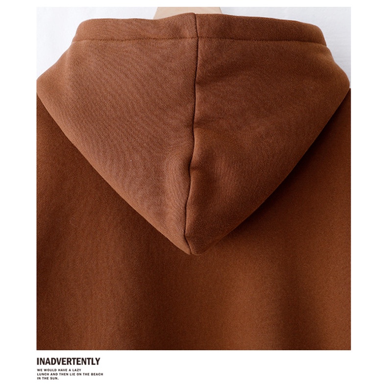 Áo Hoodie Kèm Mũ, Chất Nỉ Ngoại Cao Cấp In Chữ Trước Phong Cách UNISEX Form Rộng 2022 Màu Nâu Cực Trẻ Trung