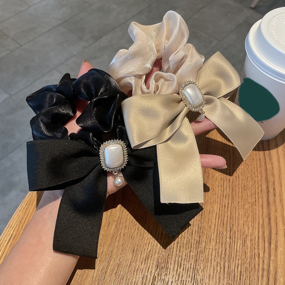 Dây buộc tóc ruy băng nơ nhiều màu tùy chọn phong cách hàn quốc cổ điển cho nữ