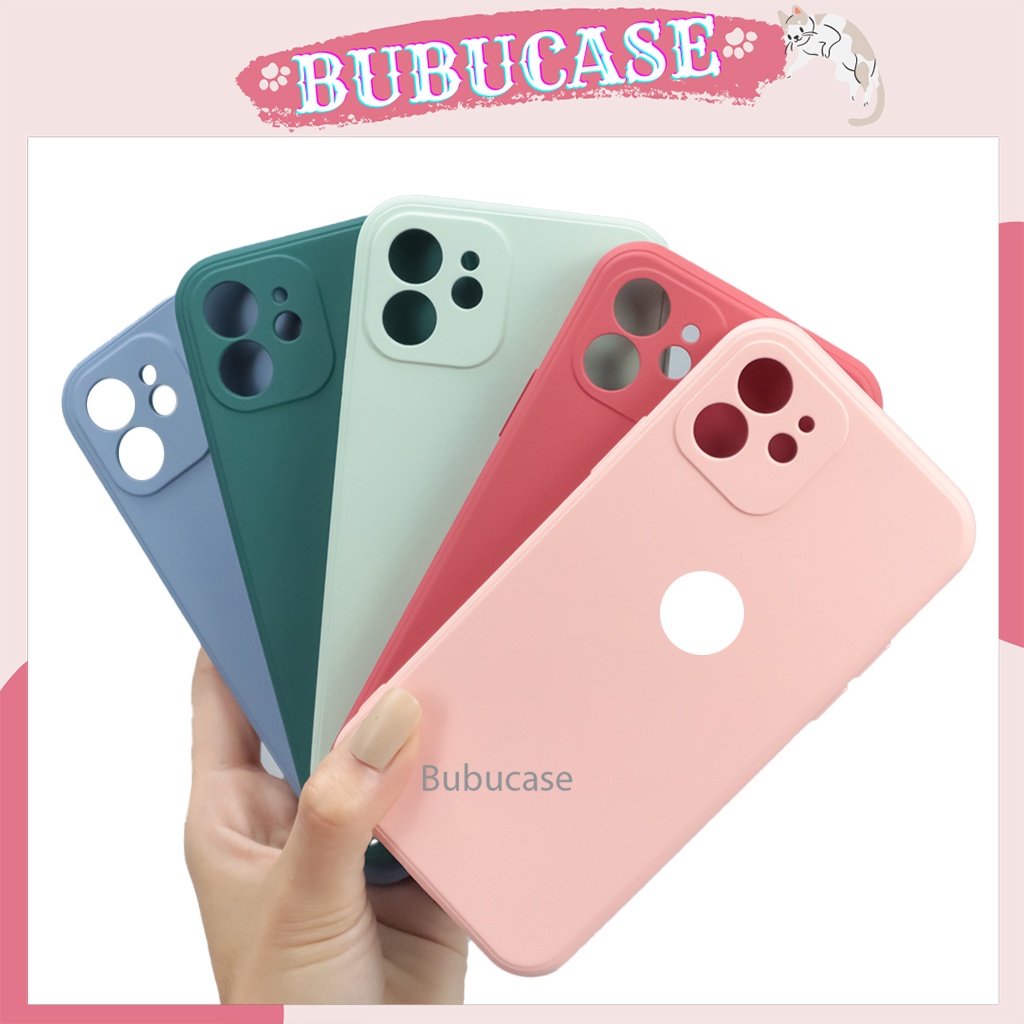 Ốp Iphone 12 Chống bẩn - Loại xịn - Logo táo - Lót nhung - Bảo vệ camera