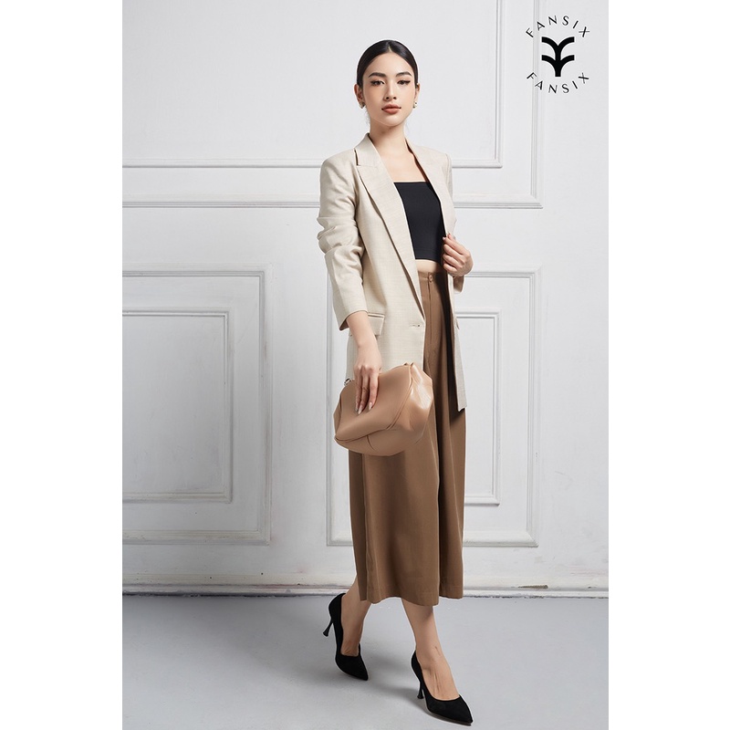Áo Vest nữ FANSIX - AV02 áo khoác Blazer màu be sáng | BigBuy360 - bigbuy360.vn