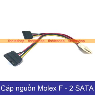 Cáp nguồn IDE Molex 4PIN cổng cái ra 2 SATA 20-30Cm