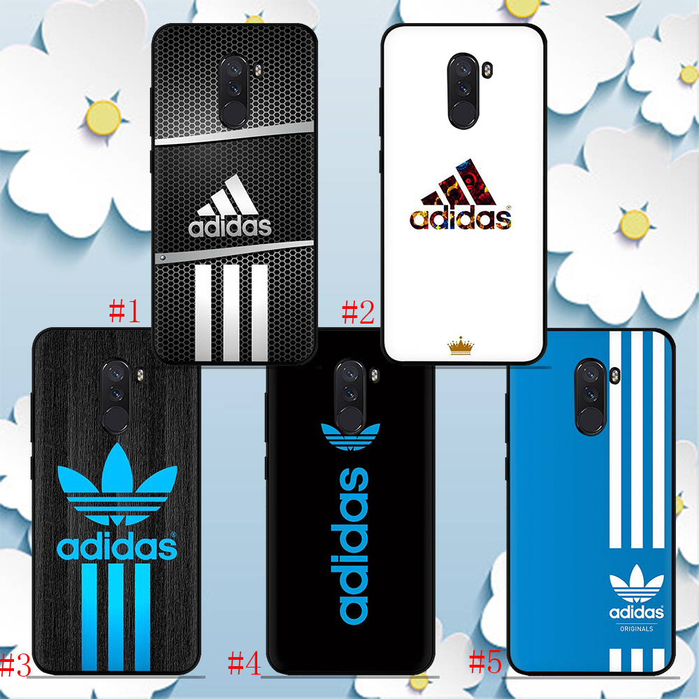 Ốp Điện Thoại Tpu Dẻo Viền Đen Họa Tiết Logo Adidas Cho Xiaomi A1 A2 A3 Lite 5x 6x Cc9 C99e Poco F2 Pro Poco X3 Nfc F1 Max 3