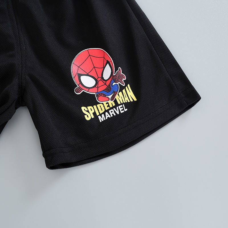 Bé Trai Ngắn Tay Hình Người Nhện Spider Man Phù Hợp Với Mùa Hè Nhẹ Nhanh Chóng Làm Khô Hai Mảnh Thời Trang Áo Thun
