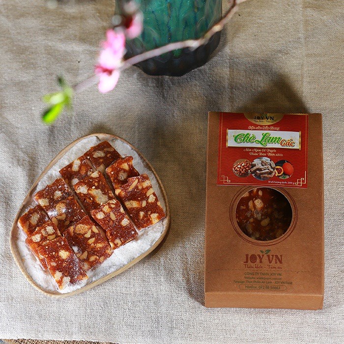 Chè lam Bắc Giang JOY VN Bánh chè lam gấc Đặc sản chè lam hộp 300g