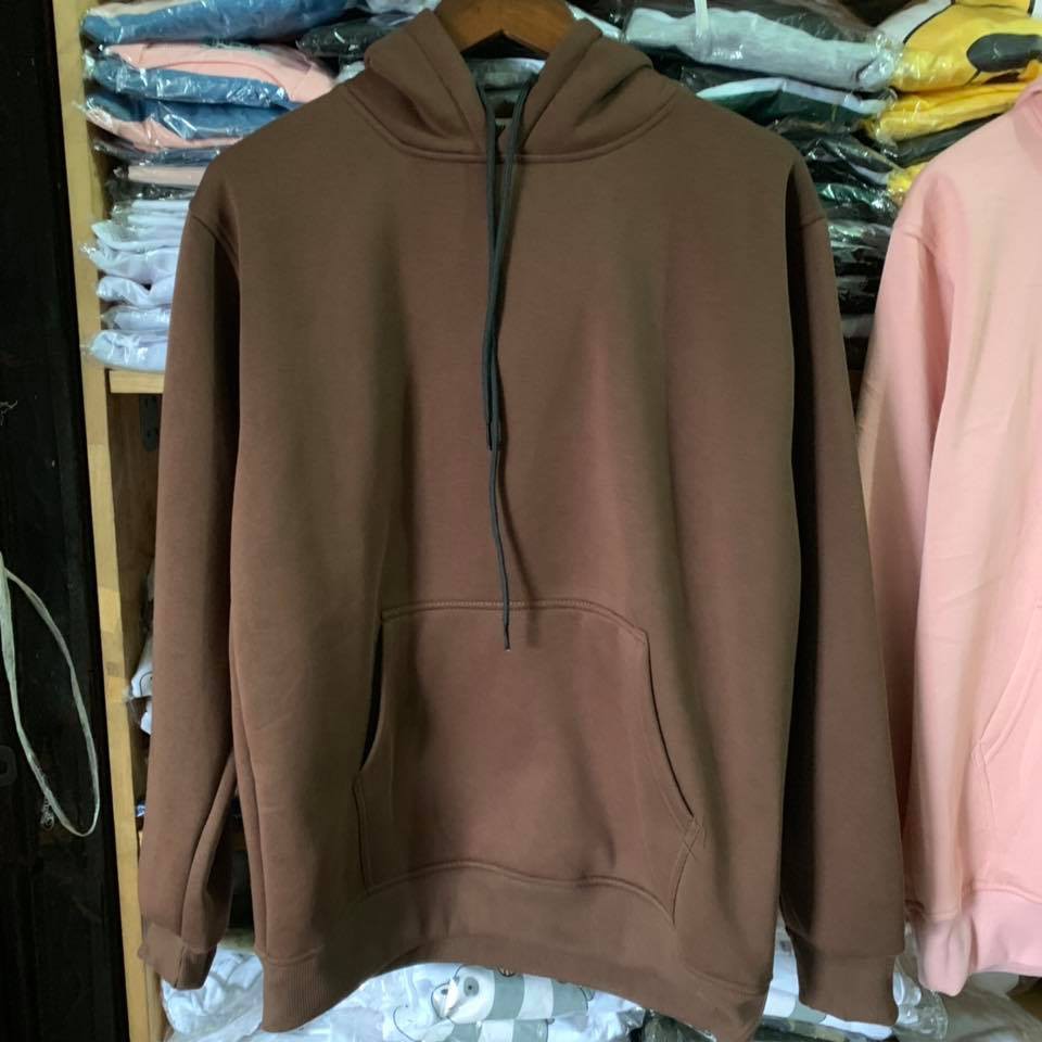 Áo Hoodie Trơn Basic Nỉ Lót Bông Form Unisex Nam Nữ Ullzang