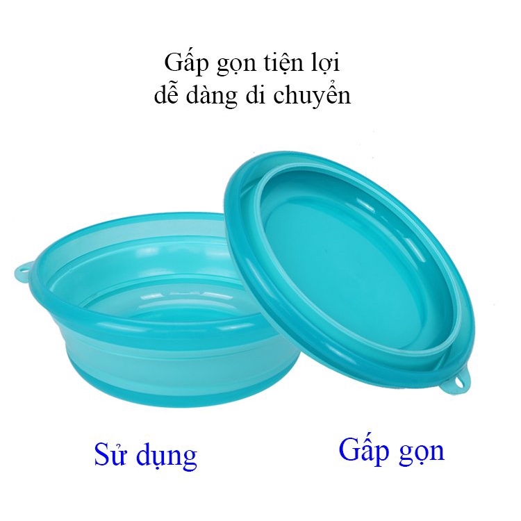 Bát trộn mồi câu cá Silicon ,khay chậu đựng mồi câu có thể gấp gọn tiện lợi