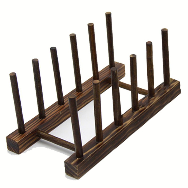 Giá Gỗ Tre Phơi Khô Đĩa / Nắp Nồi Đa Năng Tiện Dụng Cho Nhà Bếp