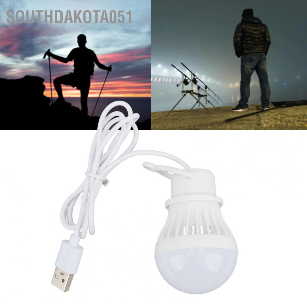 Bóng đèn LED nhỏ cổng USB tiết kiệm năng lượng có móc treo cho cắm trại ngoài trời