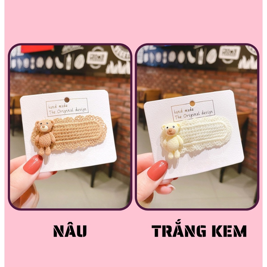 Kẹp tóc nữ cute gấu phong cách Hàn Quốc dễ thương MEOW STORE KT03