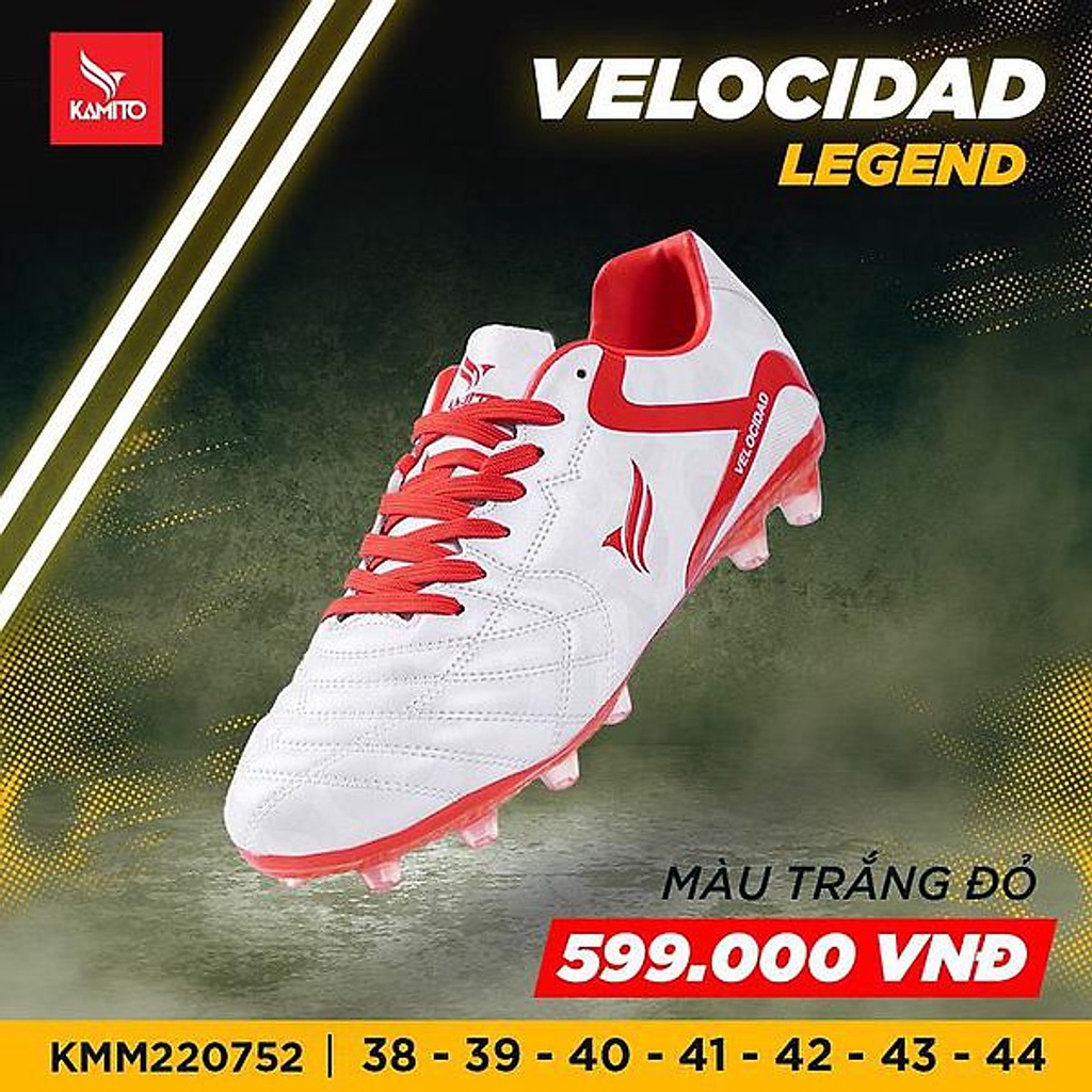 Giày Bóng Đá Sân Cỏ Tự Nhiên Kamito VELOCIDAD LEGEND -Giày Đá Bóng Đế Đinh FG CHÍNH HÃNG