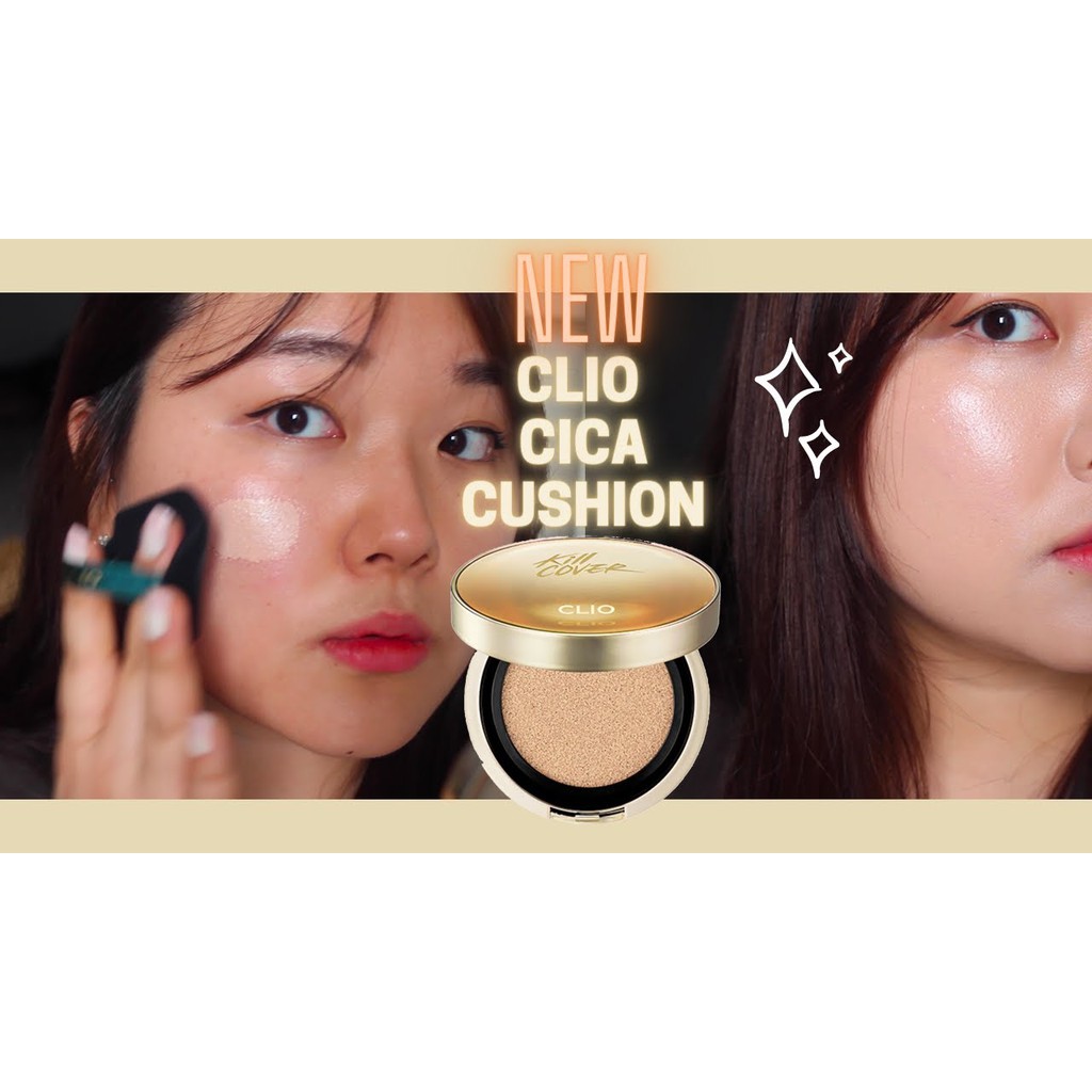 MBC Sét phấn nước cho da mụn, nhạy cảm CLIO KILL COVER CICA SERUM CUSHION SPF 50+ PA+++