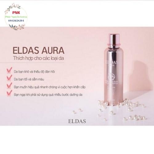 Tinh Chất Tế Bào Gốc Eldas Aura Shine Gold Pearl Premium Peptide All In One Coréana