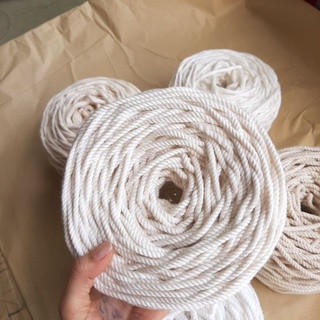 SỈ 10KG dây thừng se macrame, dây cotton.(2m, 3mm, 4mm...10mm)- màu kem và màu ngà