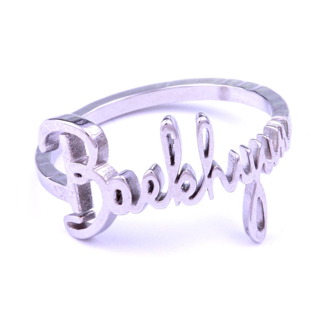 Kpop EXO Name Silver Titanium Steel Finger Ring Fashion Unisex Jewelry Gift