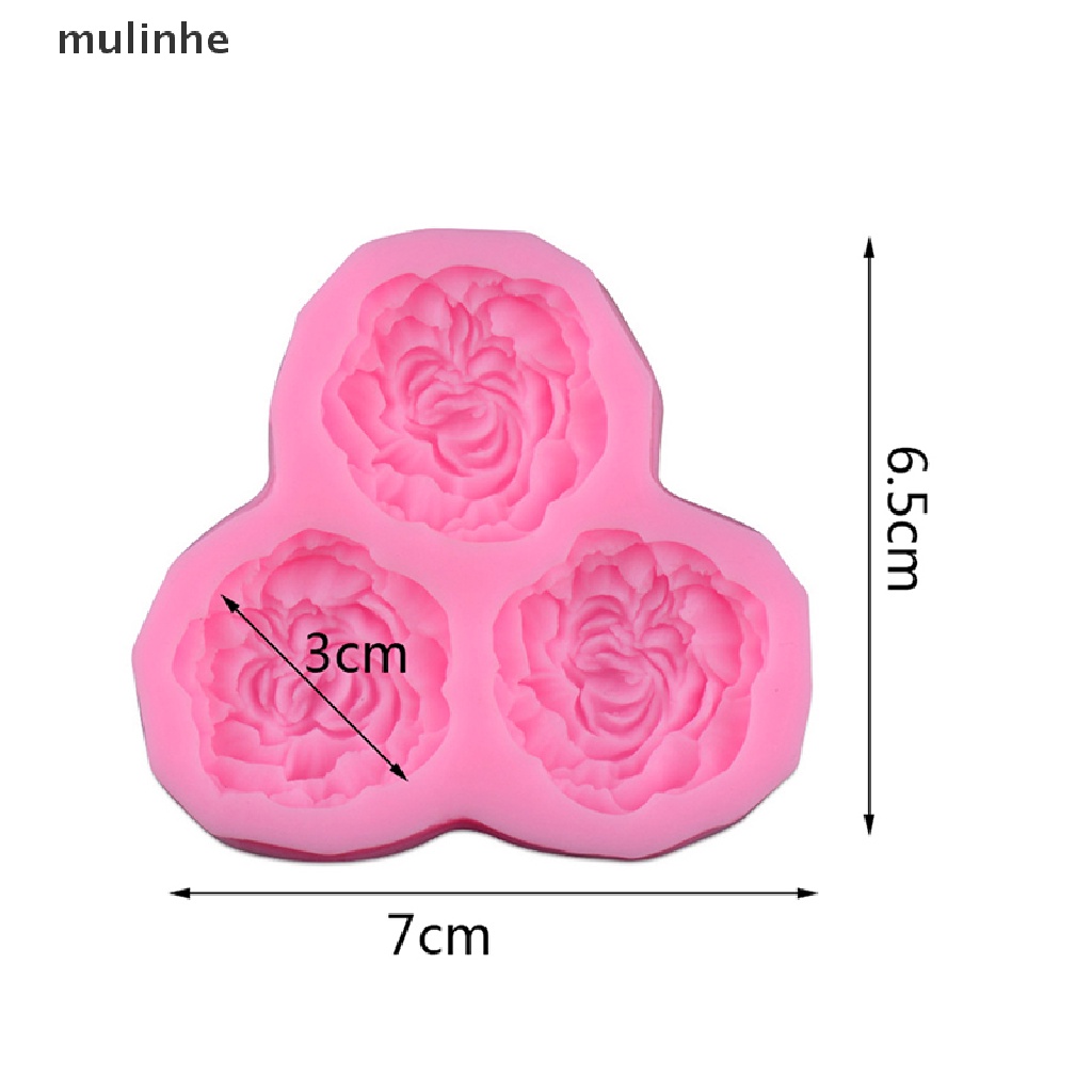Khuôn Silicone Tạo Hình Hoa Mẫu Đơn Trang Trí Bánh Kem